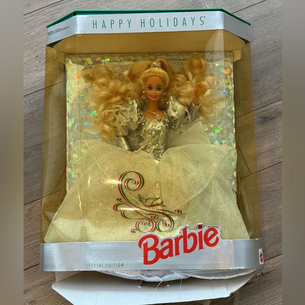 1992 Vintage Holiday Barbie in Sparkling Silver Gown